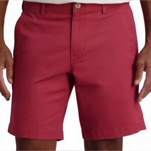 NWT Chaps Seacoast Wash flex waistband 9 inch inseam shorts, Nantucket Red
